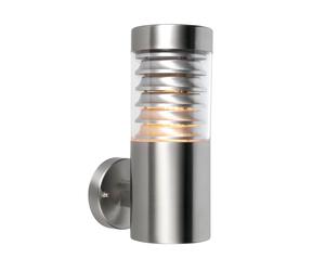 Saxby 49909 Equinox Stainless Steel IP44 23W E27 Wall Light