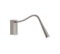 Saxby Madison 1W Modern Decorative Brushed Chrome Flexible Switched Bedside Reading LED Wall Light