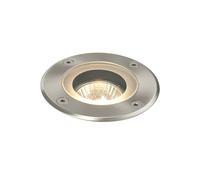 Saxby 50W Round Marine Grade Brushed Stainless Steel IP65 Outdoor Garden Walkover Decking Recessed Ground Light Uplighter