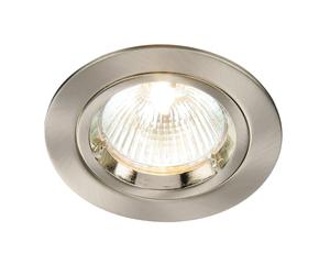 Saxby 52330 Cast Satin Nickel IP20 50W 70mm GU10 Dimmable Downlight