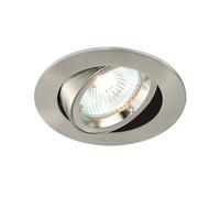 Saxby 52333 Cast Satin Nickel IP20 50W 80mm GU10 Adjustable Dimmable Downlight