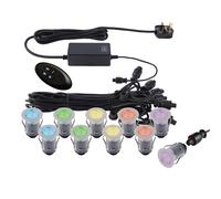 Saxby 59136 IkonPRO Stainless Steel IP67 10x0.75W RGB Dimmer included LED Decking Lights