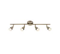 Saxby Amalfi 50W 4 Light Antique Brass Decorative Commercial Domestic Adjustable Spotlight Bar