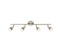 Saxby 60995 Amalfi Satin Nickel IP20 4x35W GU10 Adjustable Dimmable Bar Spotlight