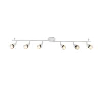 Saxby 61002 Amalfi White IP20 6x35W GU10 Adjustable Dimmable Bar Spotlight