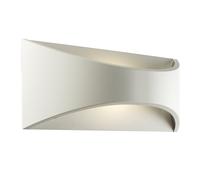 Saxby Vulcan 12W Large 300mm Matt White Die Cast Aluminium Curved Outdoor IP65 LED Wall Light