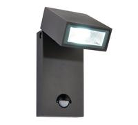 Saxby 67686 Morti PIR Matt Black IP44 10W 620lm 4000K LED Wall Light