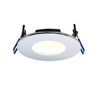 Saxby 69882 OrbitalPLUS chrome IP65 9W Chrome effect plate 9W LED module (SMD 2835) Warm White