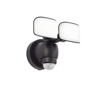 Saxby 75272 Sentinel CCT Matt Black IP44 2x10W 1480lm 3000K/4000K/6000K LED Wall Light
