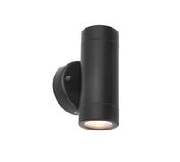 Saxby 75432 Palin Matt Black Stainless Steel Outdoor IP44 Twin Wall Light
