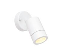 Saxby 75443 Palin White IP44 7W GU10 Adjustable Dimmable Wall Light