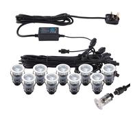 Saxby 76615 IkonPRO CCT Stainless Steel IP67 10x0.75W 120lm 6500/20000K LED Decking Lights