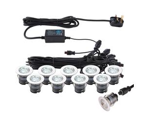 Saxby 76616 IkonPRO CCT Stainless Steel IP67 10x0.75W 280lm 6500/20000K LED Decking Lights