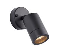 Saxby 78416 Palin Anthracite grey & clear glass IP44 7W Non-Dimmable Wall Light