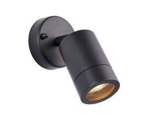 Saxby 78416 Palin Anthracite grey & clear glass IP44 7W Non-Dimmable Wall Light