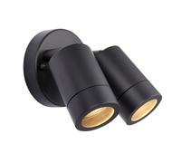 Saxby 78417 Palin Anthracite grey & clear glass IP44 2W Non-Dimmable Wall Light