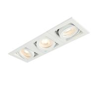 Saxby 78532 Xeno White IP20 3x50W 79x258mm GU10 Adjustable Dimmable Triple Downlight