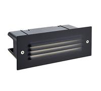 Saxby 78640 Seina Textured Black Stainless Steel IP44 Outdoor 3.5W Cool White Louvre LED Brick Guide Light