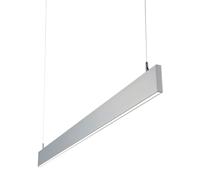 Saxby 78978 Kingsley 1500MM 40W Silver anodised & frosted pc 40W LED module (SMD 2835) Cool White