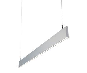 Saxby 78978 Kingsley 1500MM 40W Silver anodised & frosted pc 40W LED module (SMD 2835) Cool White