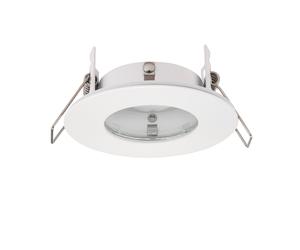Saxby 79978 Speculo round IP65 7W Matt white paint & clear glass 7W LED E27 (Required)
