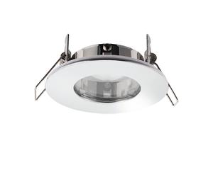 Saxby 79980 Speculo round IP65 50W Chrome effect plate & clear glass 50W GU10 reflector (Required)