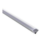 Saxby 80501 Rigel Corner 2m Aluminium Profile/Extrusion Silver Silver anodised & opal pc