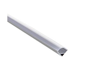 Saxby 80501 Rigel Corner 2m Aluminium Profile/Extrusion Silver Silver anodised & opal pc