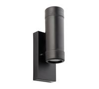 Saxby 81015 Icarus photocell 2lt wall IP44 7W Black polypropylene & clear pc 2 x 7W LED GU10 (Required)