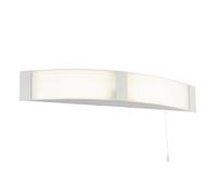 Saxby 91797 Onan shaver Chrome IP44 6W Opal pc & chrome acrylic & gloss white pc 2 x 6W LED module (SMD 2835) Cool White