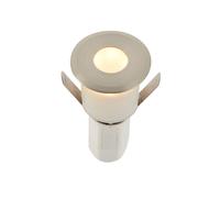 Saxby 91954 Hades 3000K IP67 1.2W Satin nickel effect plate & frosted pc 1.2W LED module (SMD 2835) Warm White