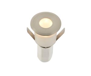 Saxby 91954 Hades 3000K IP67 1.2W Satin nickel effect plate & frosted pc 1.2W LED module (SMD 2835) Warm White