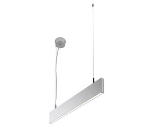 Saxby 92520 Kingsley 600MM 25W Silver anodised & frosted pc 25W LED module (SMD 2835) Cool White