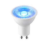 Saxby 92537 GU10 LED blue 5W Matt white plastic & clear prismatic pc 5W LED GU10