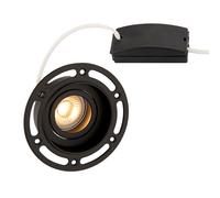 Saxby 92538 Trimless Downlight round Black 50W Matt black paint 50W GU10 reflector (Required)