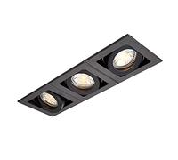 Saxby 94797 Xeno Matt Black Indoor Triple Light Fitting GU10 Recessed Boxed Adjustable Downlight
