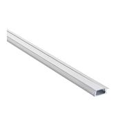 Saxby 94947 RigelSLIM Recessed 2m Aluminium Profile/Extrusion Silver Silver anodised & opal pc