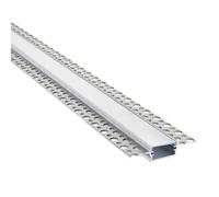Saxby 94948 Rigel Plaster-in Wide 2m Aluminium Profile/Extrusion Silver Silver anodised & opal pc
