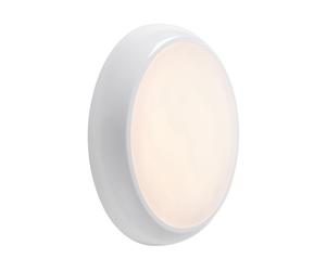 Saxby 95539 HeroPRO CCT Tri-Wattage 9W/14W/18W IP65 LED Round Bulkhead 3000K/4000K/6000K - Gloss White