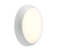 Saxby 95542 Hero Gloss White Outdoor IP65 Microwave Sensor Emergency Maintained & Non-Maintained Light Colour Changing Technology LED Bulkhead