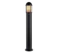 Saxby 97853 Louvre Photocell bollard IP44 15W Matt black paint & opal pc 15W LED E27 (Required)