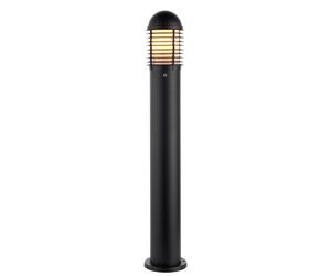 Saxby 97853 Louvre Photocell bollard IP44 15W Matt black paint & opal pc 15W LED E27 (Required)