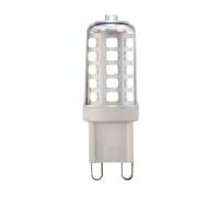 Saxby 98434 G9 LED SMD 320LM Dimmable 3.2W Clear & gloss white pc 3.2W LED G9 Daylight White