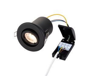 Saxby 99759 ShieldPLUS tilt 50W Matt black paint 50W GU10 reflector (Required)