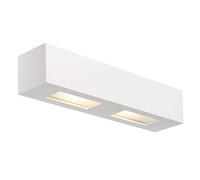 Saxby 10400 Box 2lt wall 28W White plaster & frosted glass 2 x 28W G9 clear capsule (Required)