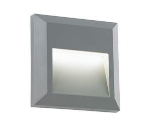 Saxby EL-40107 Severus square indirect IP65 1.1W Grey abs plastic & clear pc 1.1W LED module (SMD 2835) Warm White