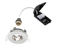 Saxby - Fire Rated 1 Light Bathroom Recessed Light Chrome Plate, Glass IP65 79980
