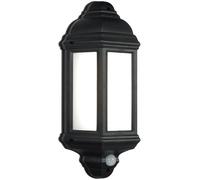 Saxby Halbury PIR Wall Light (1lt, IP44, 7W, Cool White Light) Matt Black