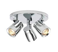 Saxby Knight 35W Triple Chrome Plated Adjustable IP44 Bathroom Ceiling Spot Light