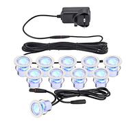 Saxby Lighting Pack of 10 x 30mm Blue LED Deck Lights IP44